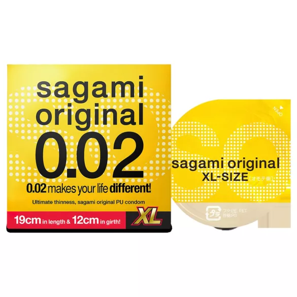Sagami Original 0,02 XL - προφυλακτικό - XL μέγεθος 61mm - 1 τεμ