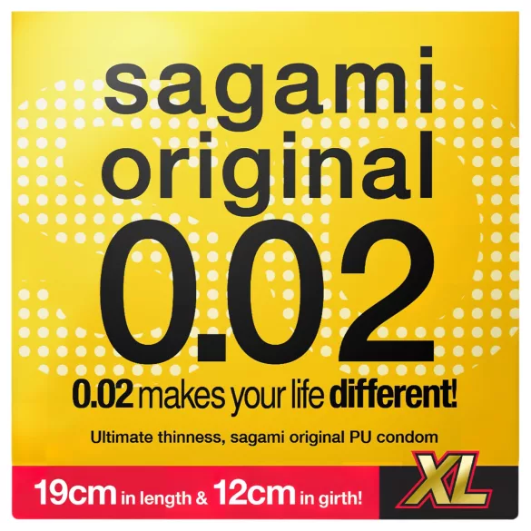 Sagami Original 0,02 XL - προφυλακτικό - XL μέγεθος 61mm - 1 τεμ