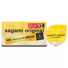   Sagami Original 0.02 XL - προφυλακτικό - 61mm - 6 τεμάχια