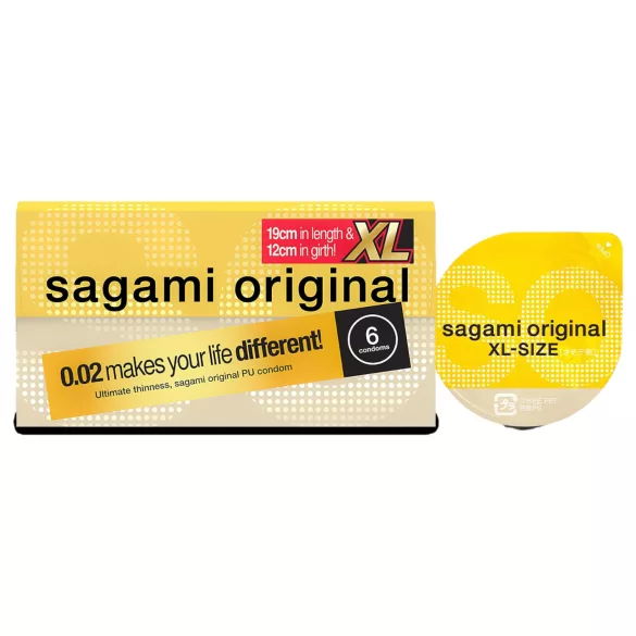 Sagami Original 0.02 XL - προφυλακτικό - 61mm - 6 τεμάχια