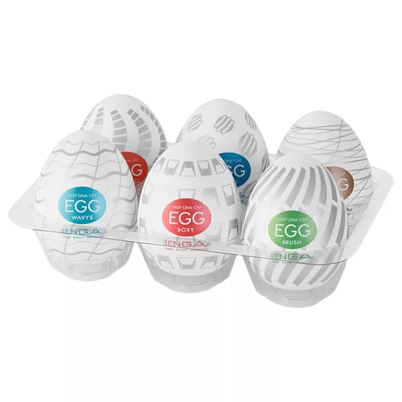 TENGA Egg - αυγοειδής ανδρικός μαλακός αυνανιστής σετ 6 τεμαχίων