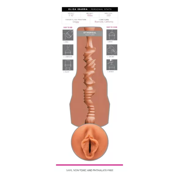 Fleshlight Eliza Ibarra Ethereal - ρεαλιστικό τεχνητό αιδοίο (φυσικό χρώμα)