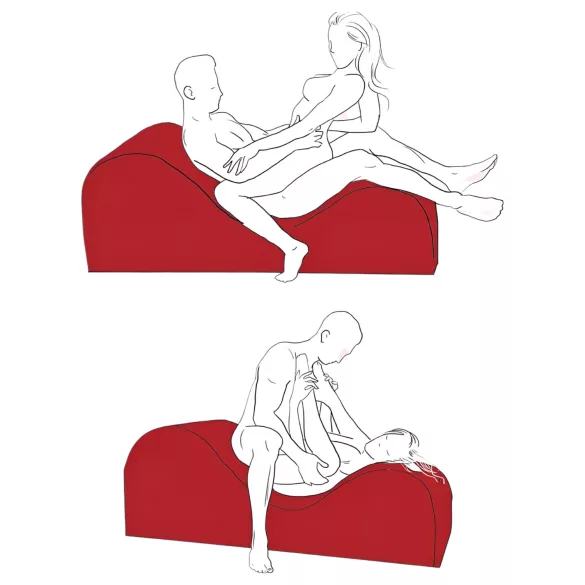 Liberator Esse Lounger - πολυμορφική καρέκλα τάντρα - 3 τεμ. - κόκκινο