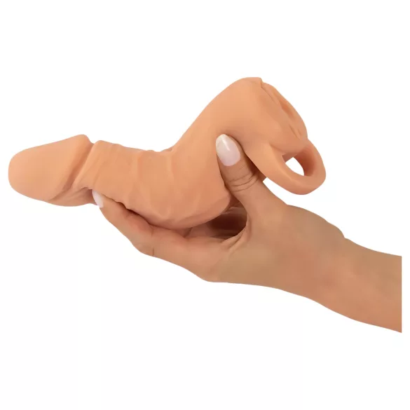 Nature Skin - προέκταση πέους & τεχνητός κόλπος - 18cm φυσικό χρώμα
