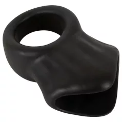   Erecto - δαχτυλίδι πέους με διαχωριστή όρχεων - μαύρο