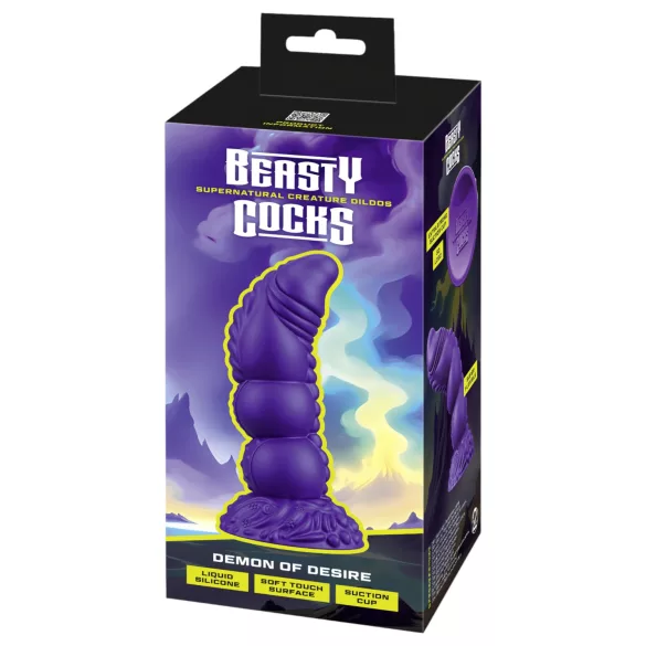 Beasty Cocks - ομοίωμα πέους Demon of Desire - ρεαλιστικό dildo μοβ