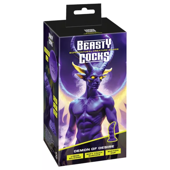 Beasty Cocks - ομοίωμα πέους Demon of Desire - ρεαλιστικό dildo μοβ
