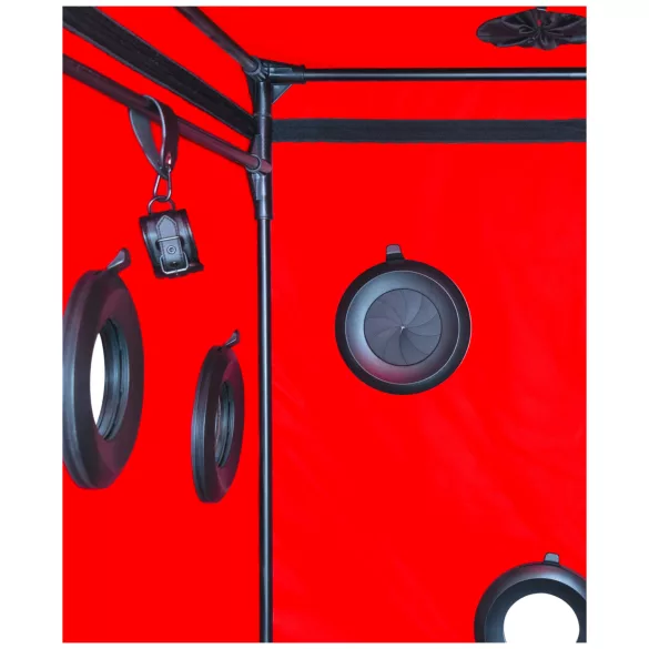 Secretdome - BDSM θάλαμος σεξ με ανοίγματα (μαύρο)