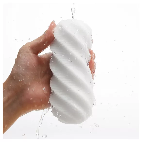 TENGA 3Dx Spiral - ανδρικό αυνανιστήρι με σπειροειδές σχέδιο (λευκό)