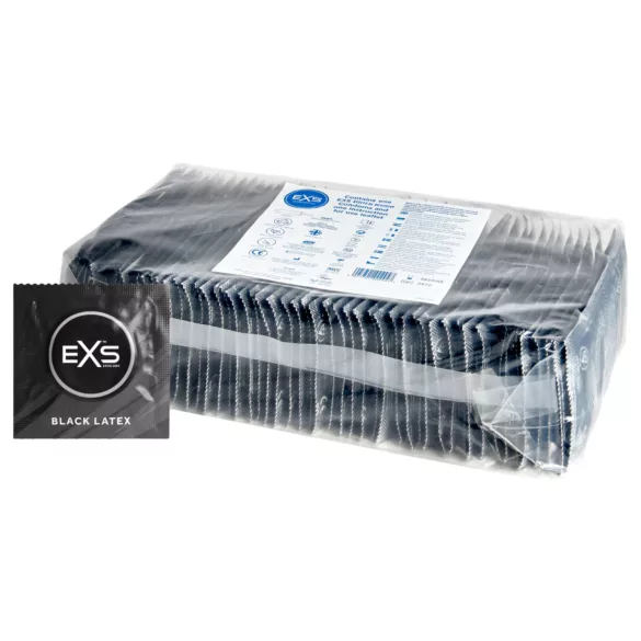 EXS Black - προφυλακτικό από λάτεξ (μαύρο, 100 τμχ)