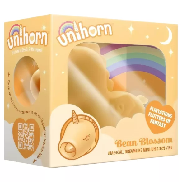 Unihorn Bean Blossom - δονητής κλειτορίδας μονόκερος επαναφορτιζόμενος - κίτρινο