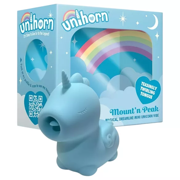 Unihorn Mount'n Peak - δονητής κλειτορίδας επαναφορτιζόμενος μονόκερος - μπλε