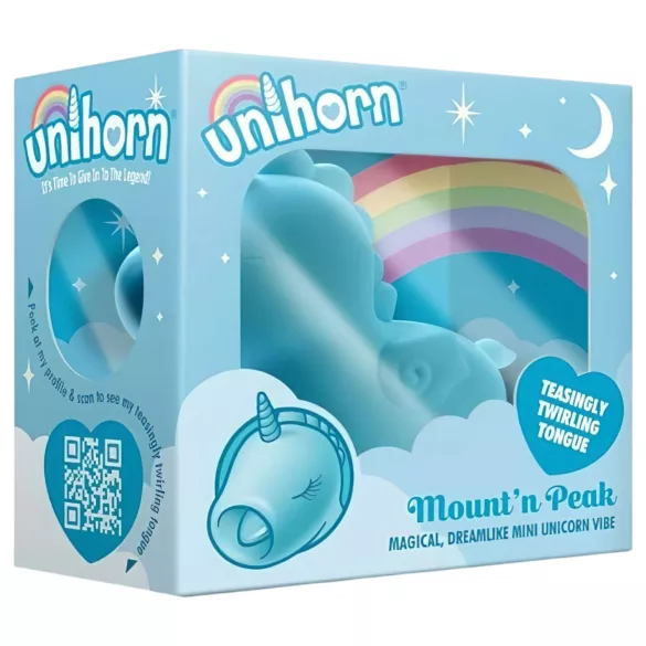 Unihorn Mount'n Peak - δονητής κλειτορίδας επαναφορτιζόμενος μονόκερος - μπλε