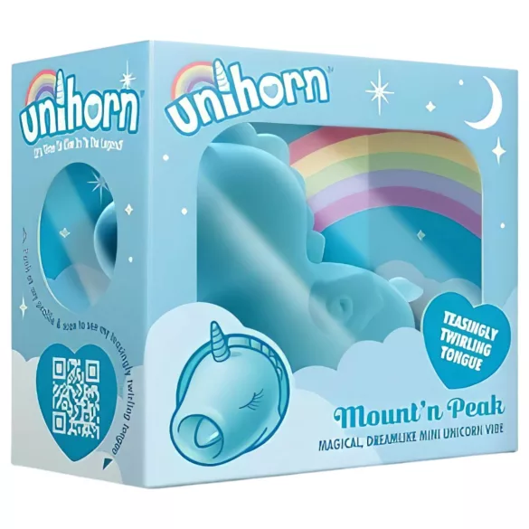 Unihorn Mount'n Peak - δονητής κλειτορίδας επαναφορτιζόμενος μονόκερος - μπλε