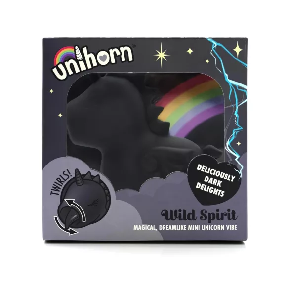 Unihorn Wild Spirit - δονητής κλειτορίδας επαναφορτιζόμενος μονόκερος - μαύρο