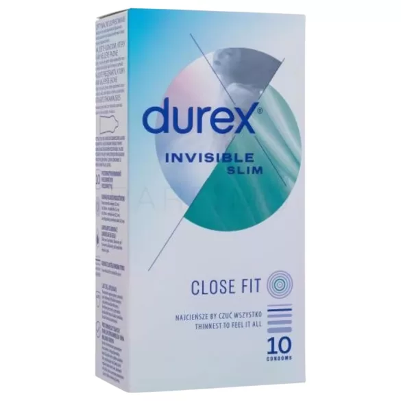 Durex - προφυλακτικά ultra λεπτά Invisible Slim - 10 τεμάχια
