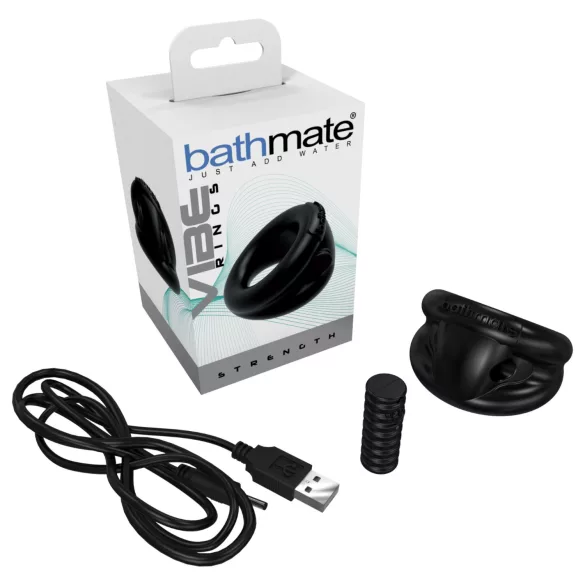 Bathmate Vibe Ring Strength - επαναφορτιζόμενο δονητικό δαχτυλίδι πέους (μαύρο)