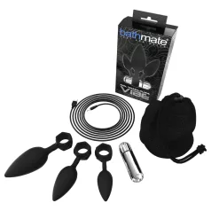   Bathmate Anal Training Plugs Vibe - σετ δονητικών πρωκτικών βυσμάτων (μαύρο)