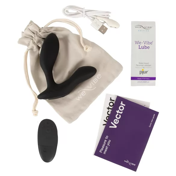 We-Vibe Vector+ - επαναφορτιζόμενος έξυπνος πρωκτικός δονητής (μαύρο)