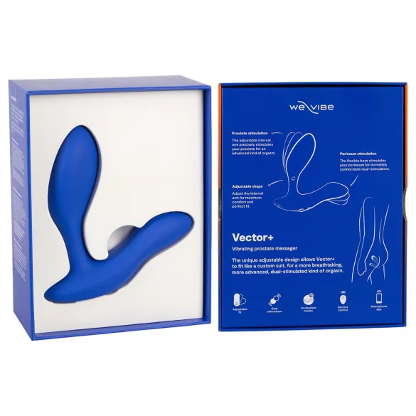 We-Vibe Vector+ - επαναφορτιζόμενο έξυπνο ανδρικό anal δονητής - μπλε