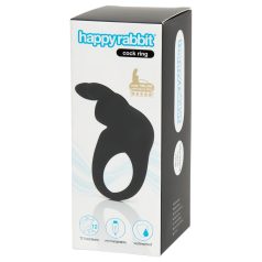   Δονητικός δακτύλιος Happyrabbit Cock - επαναφορτιζόμενος (μαύρο)