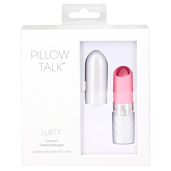 Pillow Talk Lusty - επαναφορτιζόμενος γλωσσικός δονητής (ροζ)