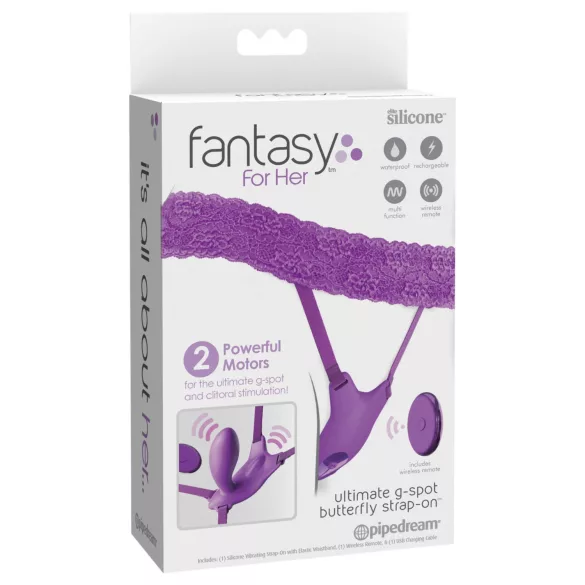 Pipedream Fantasy For Her - φορετός, ενσωματωμένος δονητής σημείου G (μωβ)