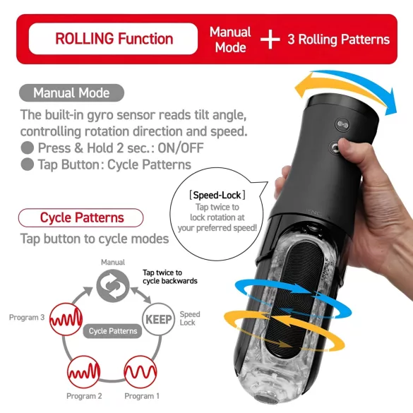 TENGA Flip 0 Electronic - αυτόματος ανδρικός masturbator - μαύρο