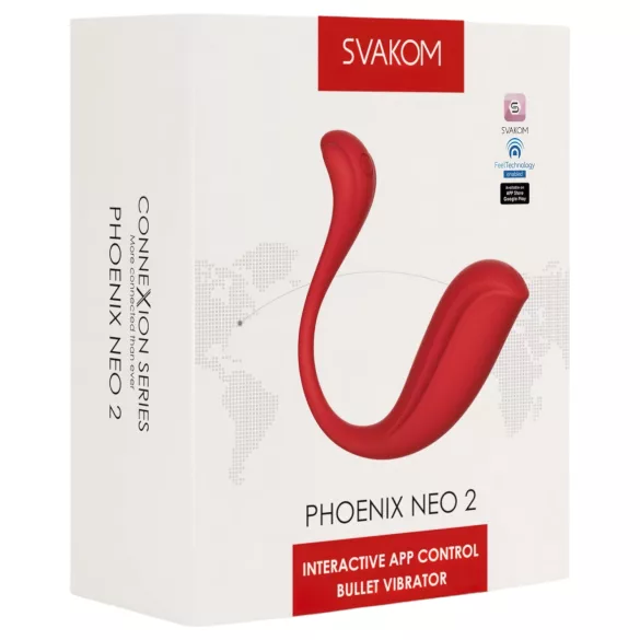 Svakom Phoenix Neo 2 - έξυπνο δονούμενο αυγό - κόκκινο