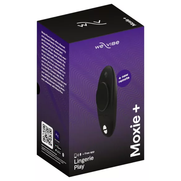 We-Vibe Moxie+ - φορητός δονητής κλειτορίδας με εφαρμογή και τηλεχειριστήριο (μαύρος)