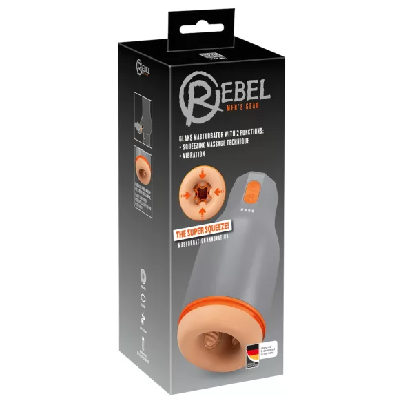 Rebel - αδιάβροχος σφιγκτήρας αυνανισμού (φυσικό-γκρι)