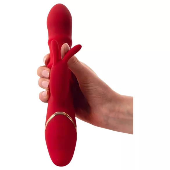 You2Toys Rabbit - δονητής με κινούμενο δαχτυλίδι (κόκκινο)
