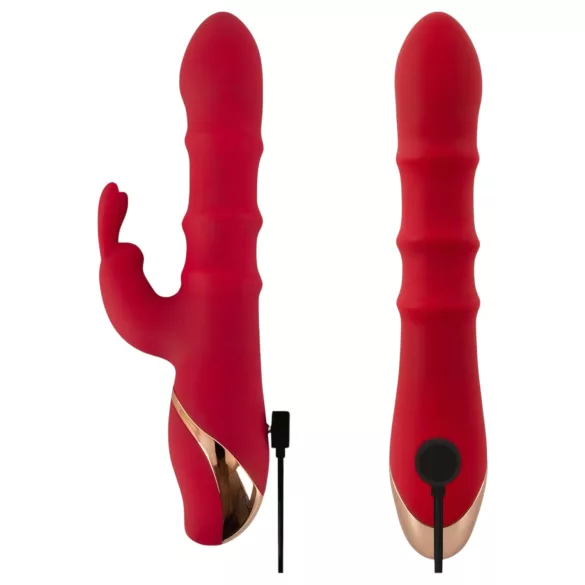 You2Toys Rabbit - δονητής με κινούμενο δαχτυλίδι (κόκκινο)