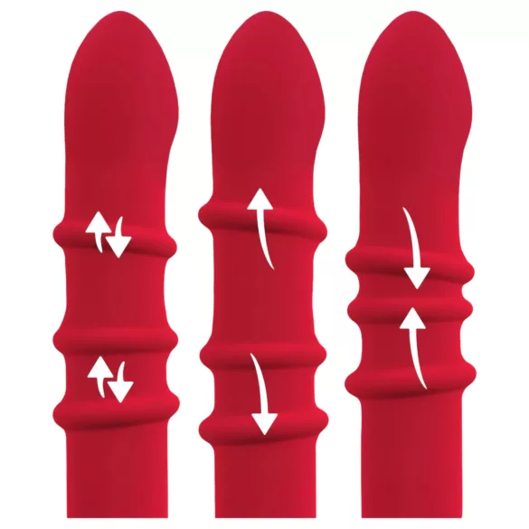 You2Toys Rabbit - δονητής με κινούμενο δαχτυλίδι (κόκκινο)