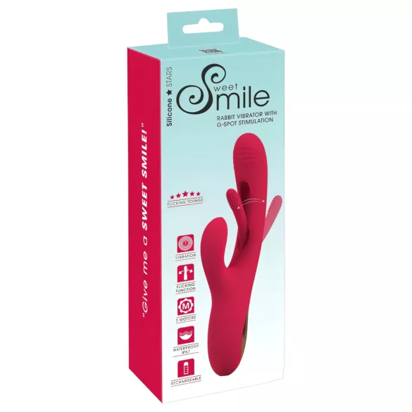 Smile - γυναικείος δονητής κλειτορίδας με γλώσσα - κόκκινο