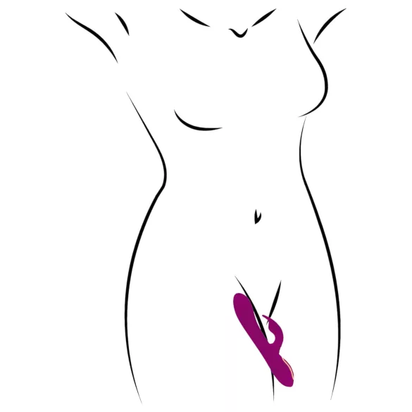 Javida - δονητής 3 σε 1 με περιστροφή & χάντρες - μοβ