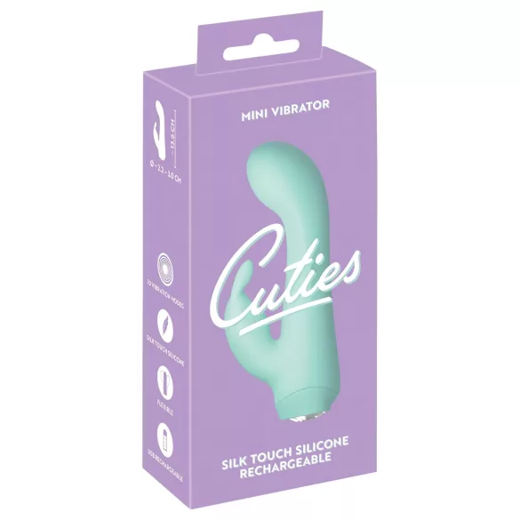 Cuties Mini 4 - επαναφορτιζόμενος αδιάβροχος δονητής λαγουδάκι (πράσινο)