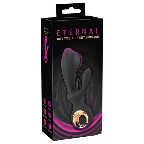 Eternal - δονητής με αντλία και βραχίονα για κλειτορίδα - μαύρος