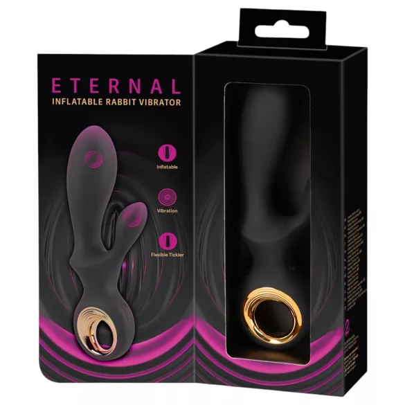 Eternal - δονητής με αντλία και βραχίονα για κλειτορίδα - μαύρος