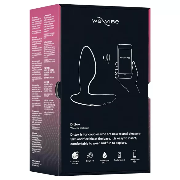 We-Vibe Ditto+ - Δονητής πρωκτού με έλεγχο μέσω εφαρμογής (μαύρος)