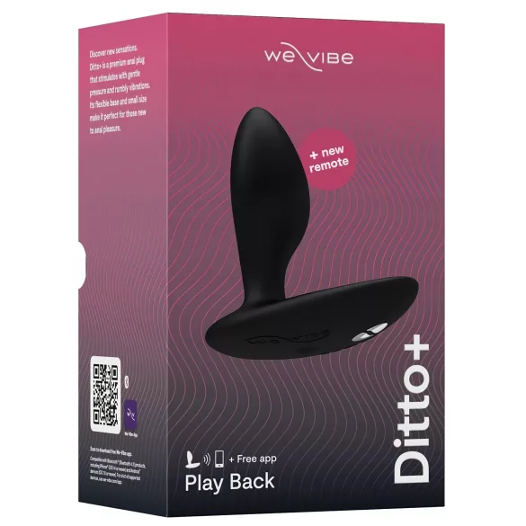 We-Vibe Ditto+ - Δονητής πρωκτού με έλεγχο μέσω εφαρμογής (μαύρος)