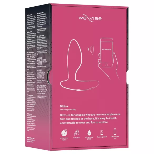 We-Vibe Ditto+ - δονούμενο πρωκτικό παιχνίδι με έλεγχο μέσω εφαρμογής (ροζ)