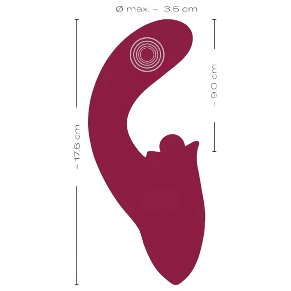 Javida - δονητής 3 σε 1 με γλώσσα - κόκκινο