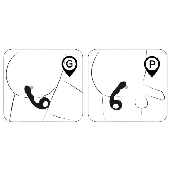 Black Velvet - Δονητής G και P σημείου (μαύρος)