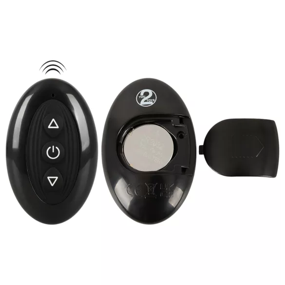 Couples Choice - δαχτυλίδι πέους με δόνηση πολλαπλών λειτουργιών - μαύρο