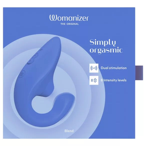 Womanizer Blend - δονητής σημείου G και διεγέρτης κλειτορίδας (μπλε)