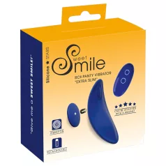   Smile - φορετός έξτρα λεπτός δονητής κιλοτάκι με τηλεχειριστήριο (μπλε)