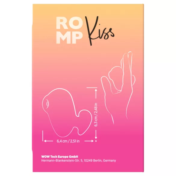 ROMP Kiss - διεγέρτης κλειτορίδας με κυματιστή ροή αέρα (ροζ)