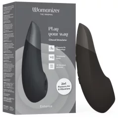  Womanizer Enhance 2in1 διεγέρτης κλειτορίδας με κύματα αέρα + δονητής (μαύρο)