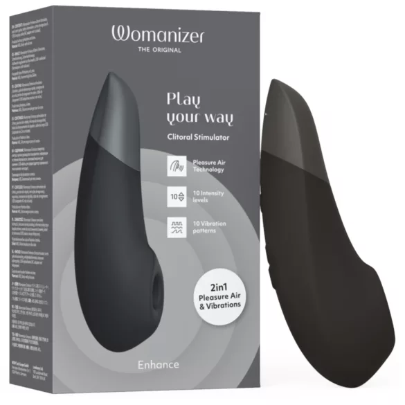 Womanizer Enhance 2in1 διεγέρτης κλειτορίδας με κύματα αέρα + δονητής (μαύρο)